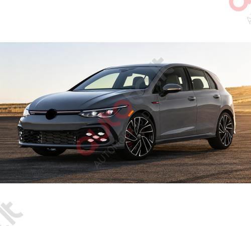 VW Golf 8 GTI stiliaus priekinis bamperis su LED rūko žibintais